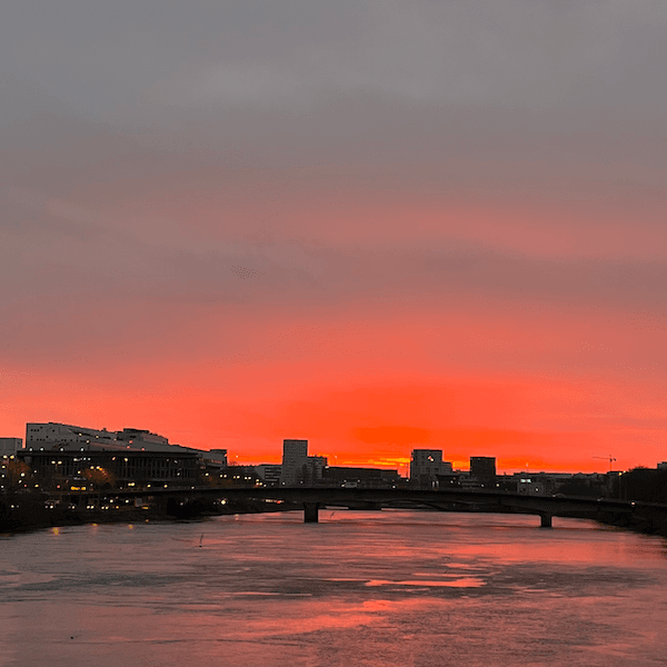 Lever de soleil sur la Loire